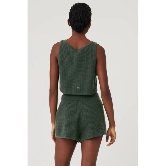 Cashmere Plush Waffle Cropped Tank - Picture 5 of 5